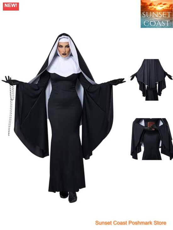 Other - Women's Bad Habit Costume Dress Veil Hood Capelet Halloween